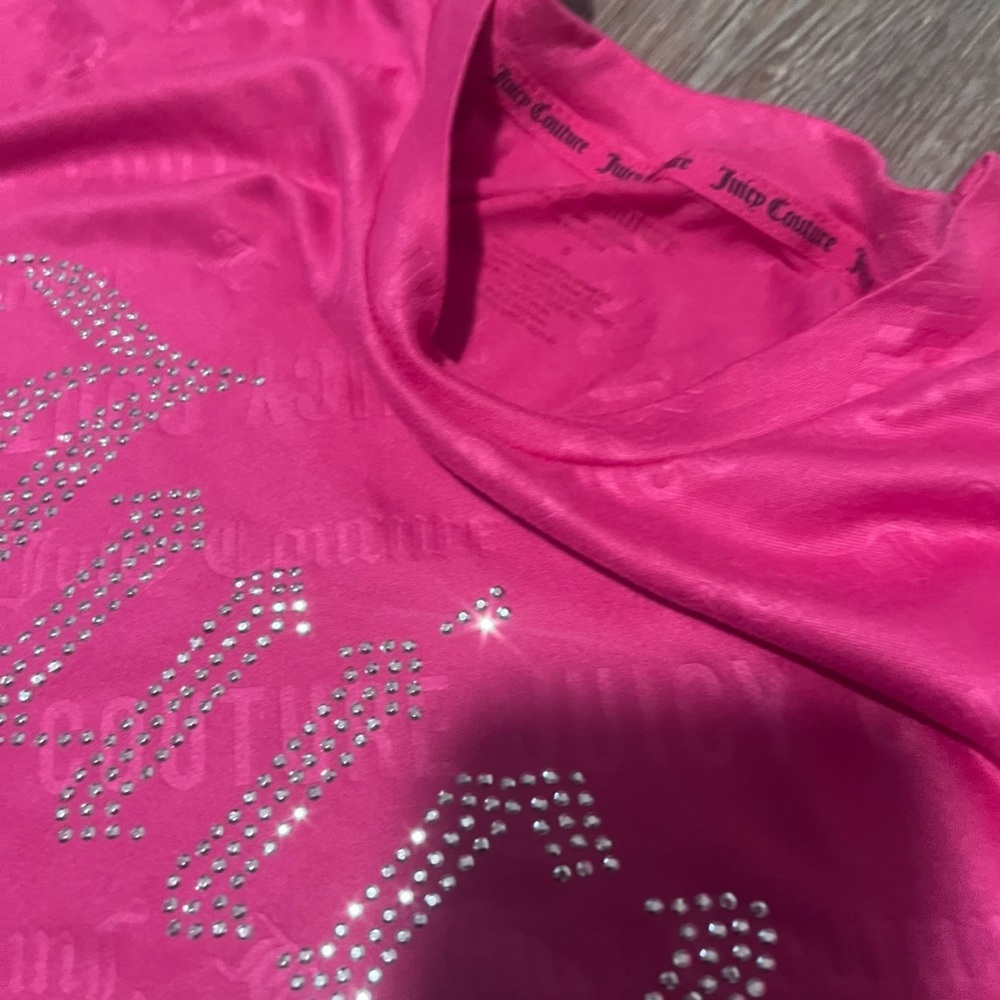 Juicy Couture Hot pink Sleepwear Nighshirt Dress Size Small Rhinestone Logo - Picture 6 of 6